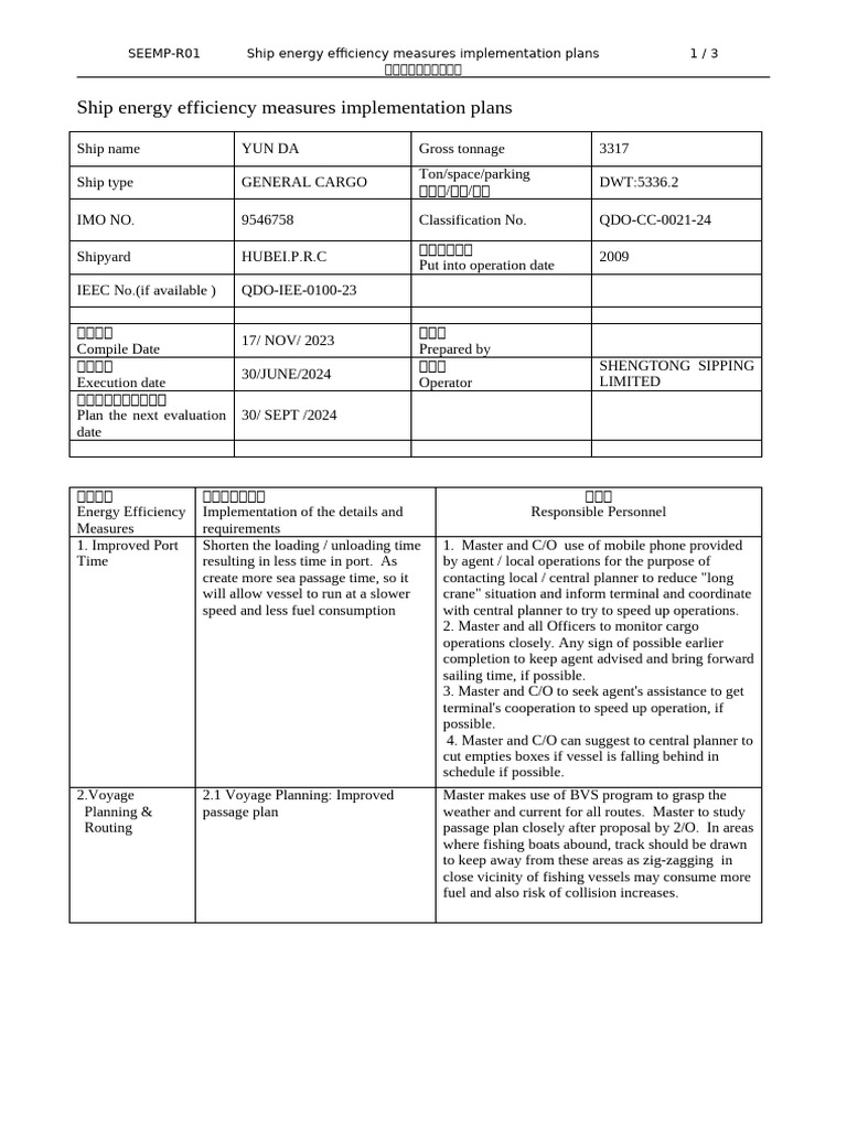 Seemp R01 Ship Energy Efficiency Measures Implementation Plan Pdf