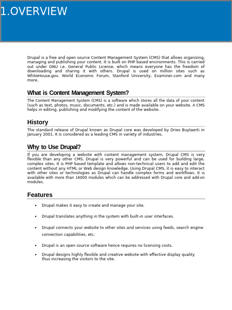 Drupal Tutorial | PDF