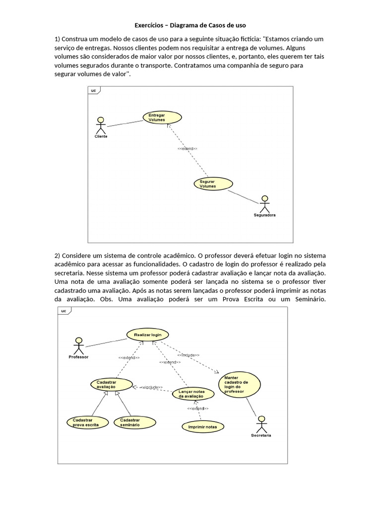 Lista - Diagrama de Casos de Uso | PDF