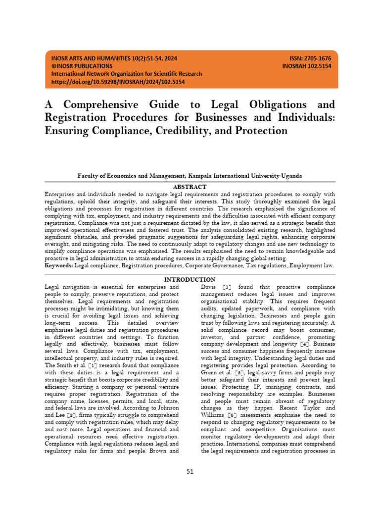 Legal Compliance and Registration Guide | PDF | Regulatory Compliance ...