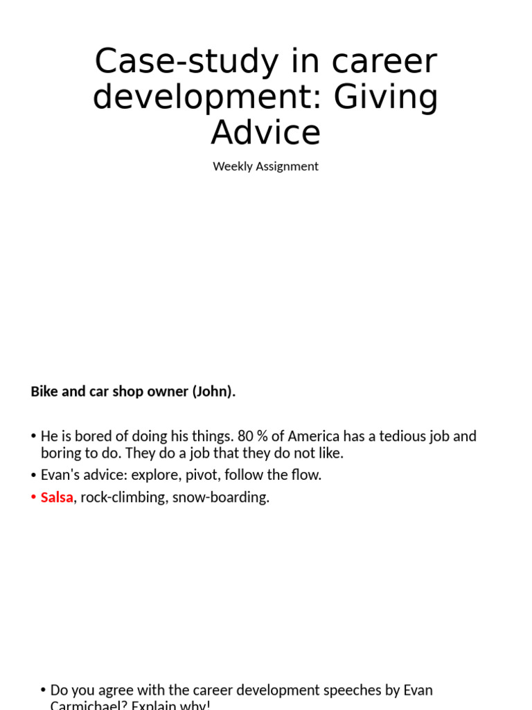 Case-Study in Career Development | PDF