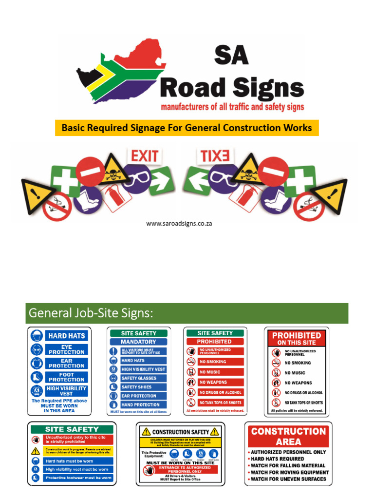 Basic Construction Site Signs | PDF