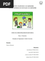 Planificação semanal para o pré-escolar. As profissões