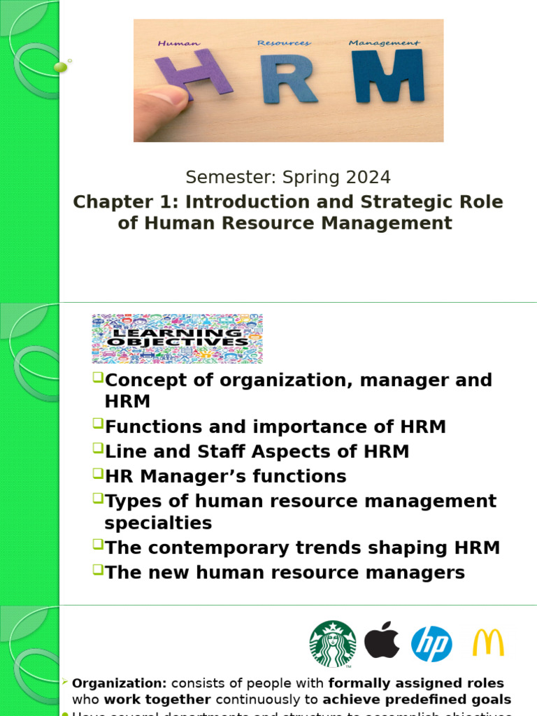 Chapter 1 Introduction and Strategic Human Resource Management | PDF