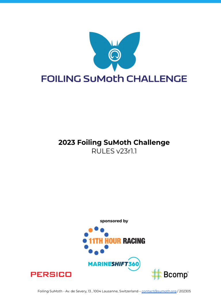 Foiling-SuMoth Rules v23r1.1 | PDF