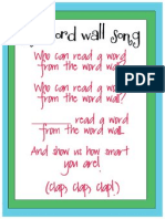 Word Wall Song