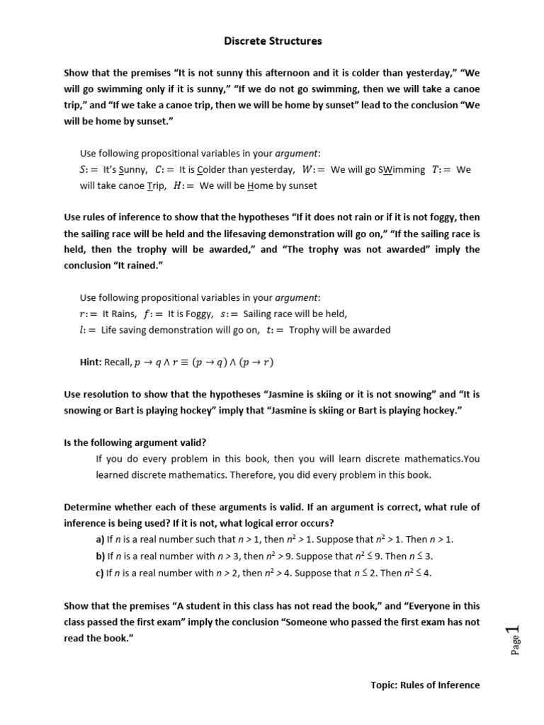 Rules of inference pdf