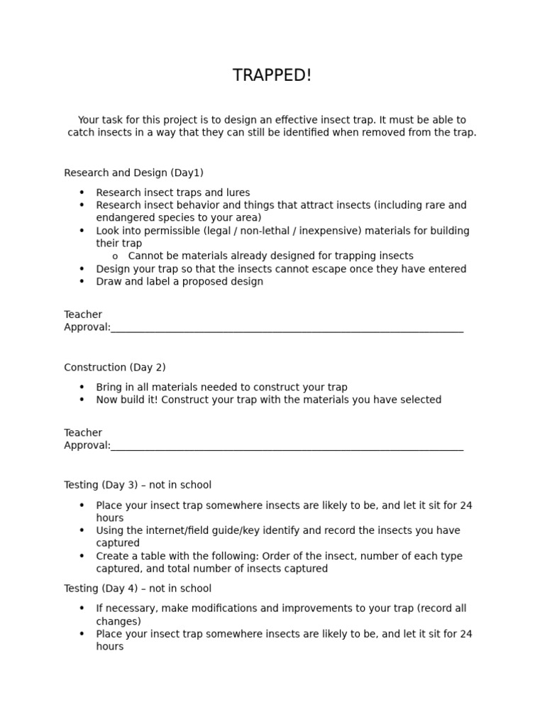 TRAPPED - Life Science Final | PDF