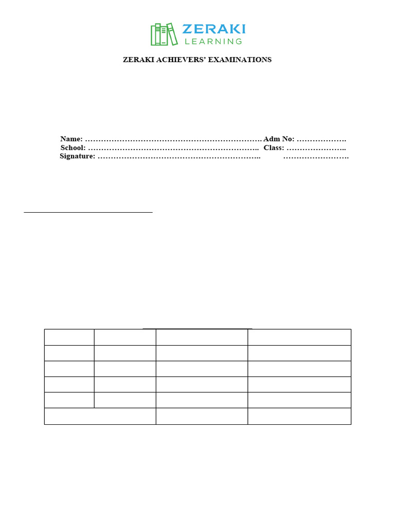 Agriculture Form 2 Question Paper Pdf