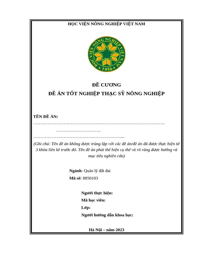 SDH Mau de Cuong de An TN k31 | PDF