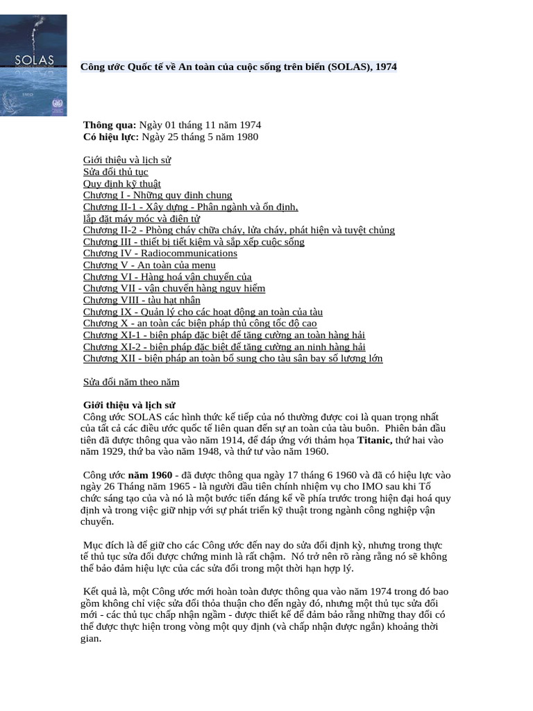 Tailieuxanh Cong Uoc Quoc Te Ve An Toan Cua Cuoc Song Tren Bien 4012 | PDF
