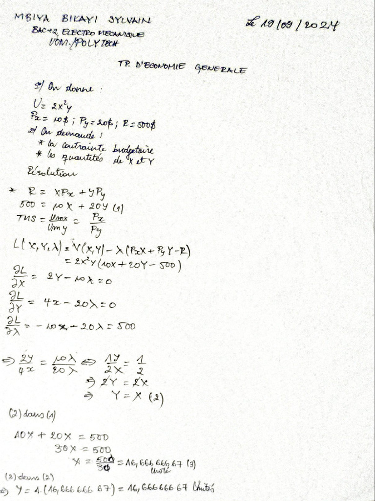 Bac+2 Électro-M Sylvain Mbiya Bikayi | PDF