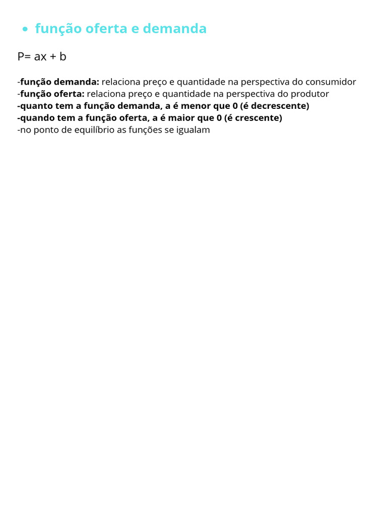 Função Oferta e Demanda | PDF