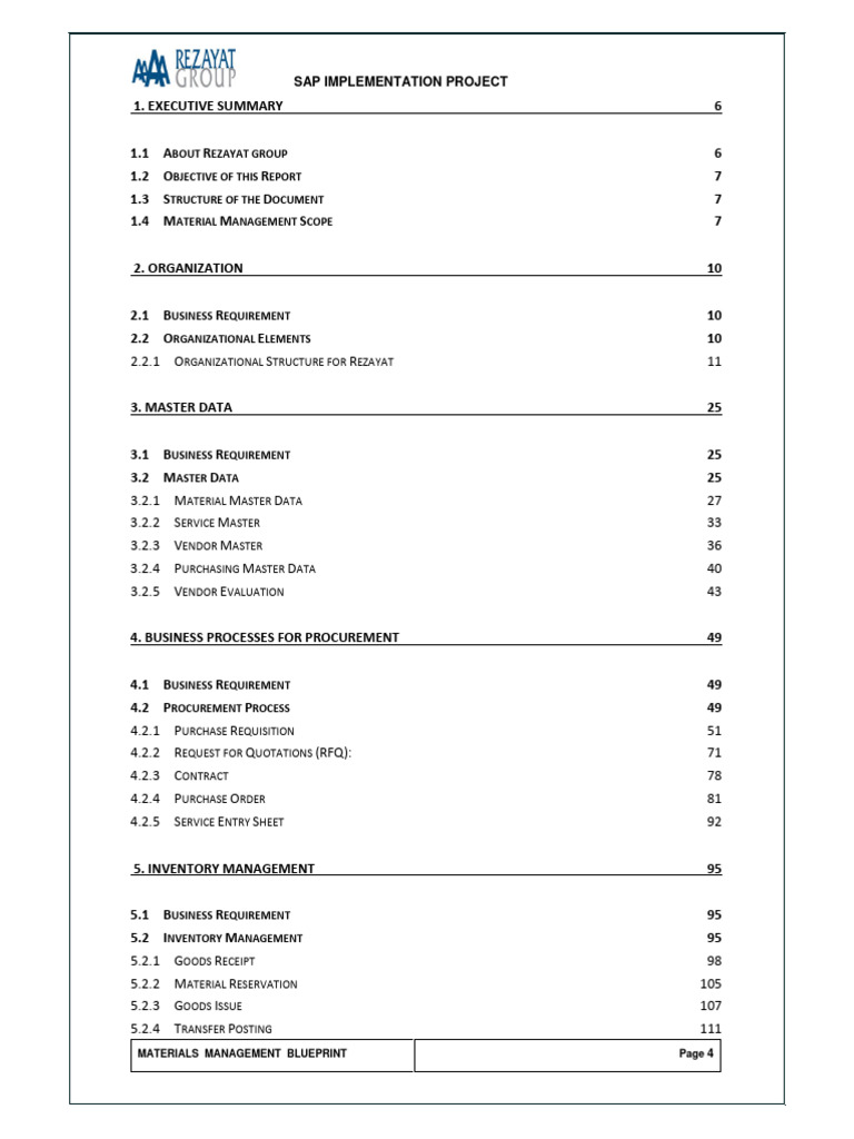 Rezayat Group SAP Materials Management | PDF | Inventory | Procurement