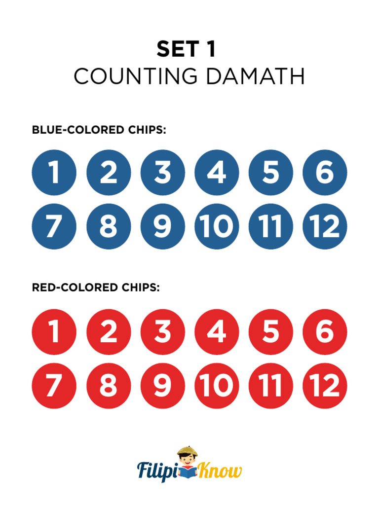 Counting Damath Printable Chips | PDF
