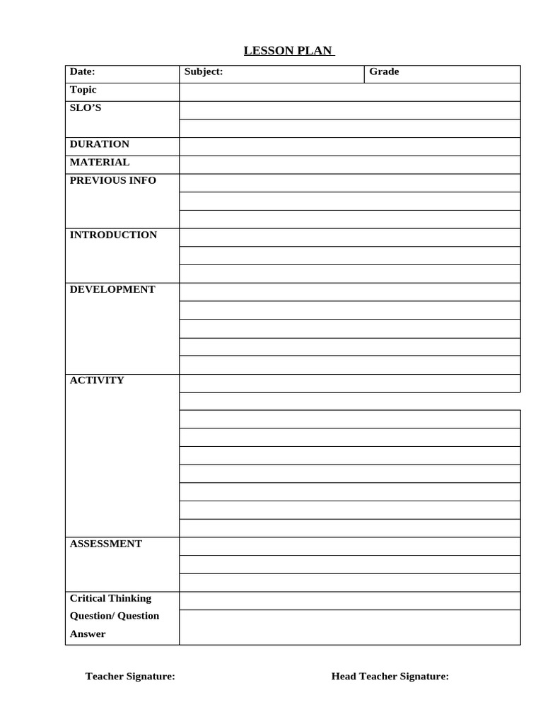 Lesson Plan | PDF | Career & Growth
