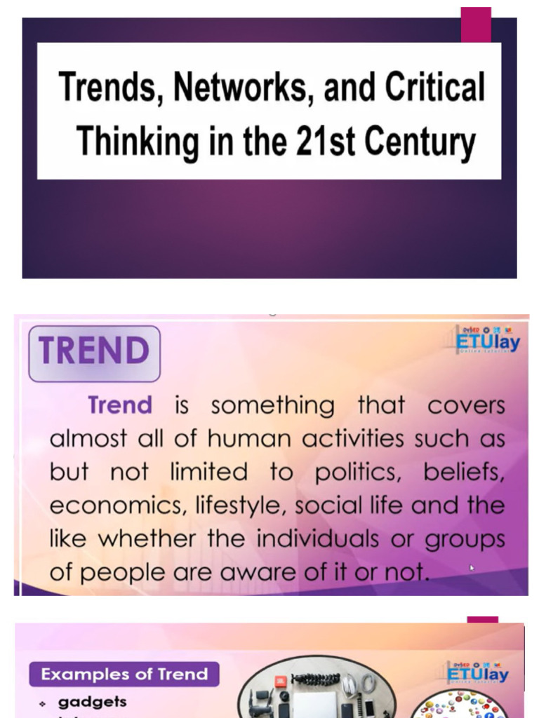 Trends Network and Critical Thinking in The 21st Century | PDF