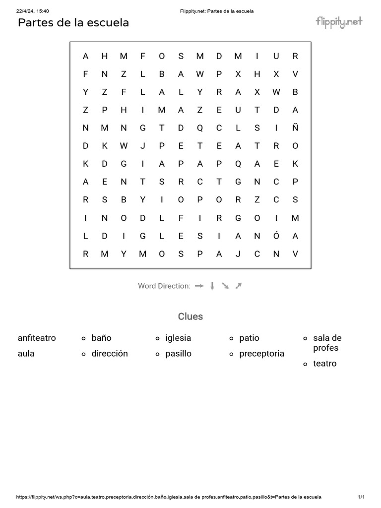 Flippity.net_ Partes de la escuela | PDF