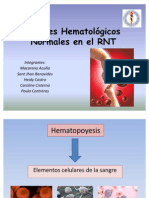 Valores Hematológicos Normales en El RNT