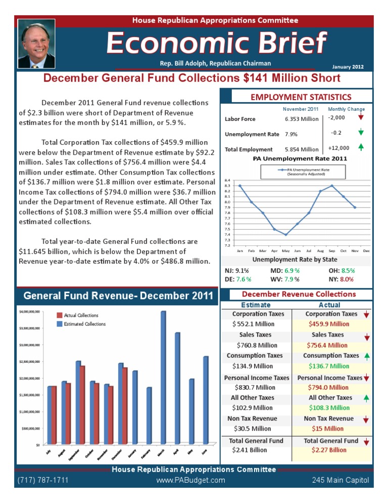 January 2012 Economic Brief | PDF | Finance & Money Management