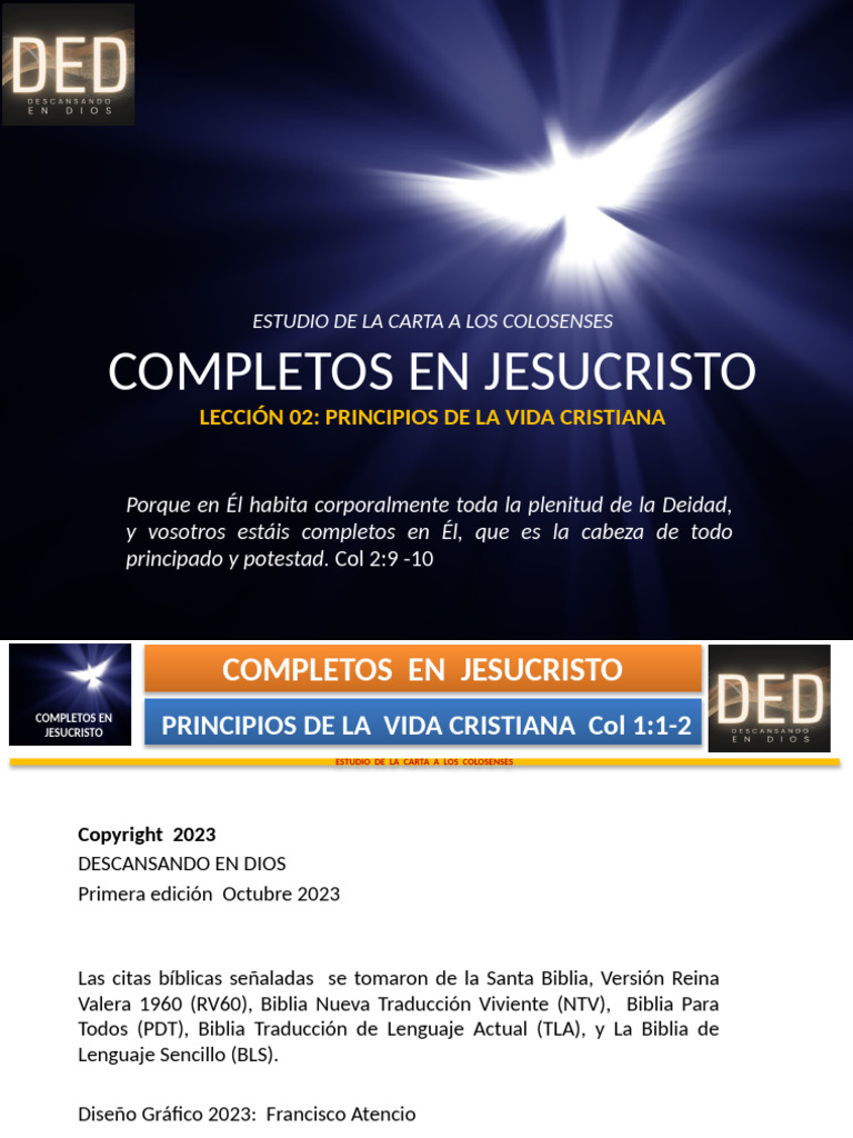 COL02 - Completos en Jesucristo - Lec 02 - Col 1,1-2 | PDF | Pablo el ...