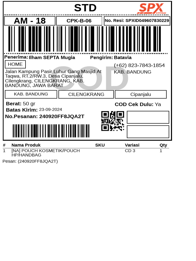 Label Pengiriman | PDF