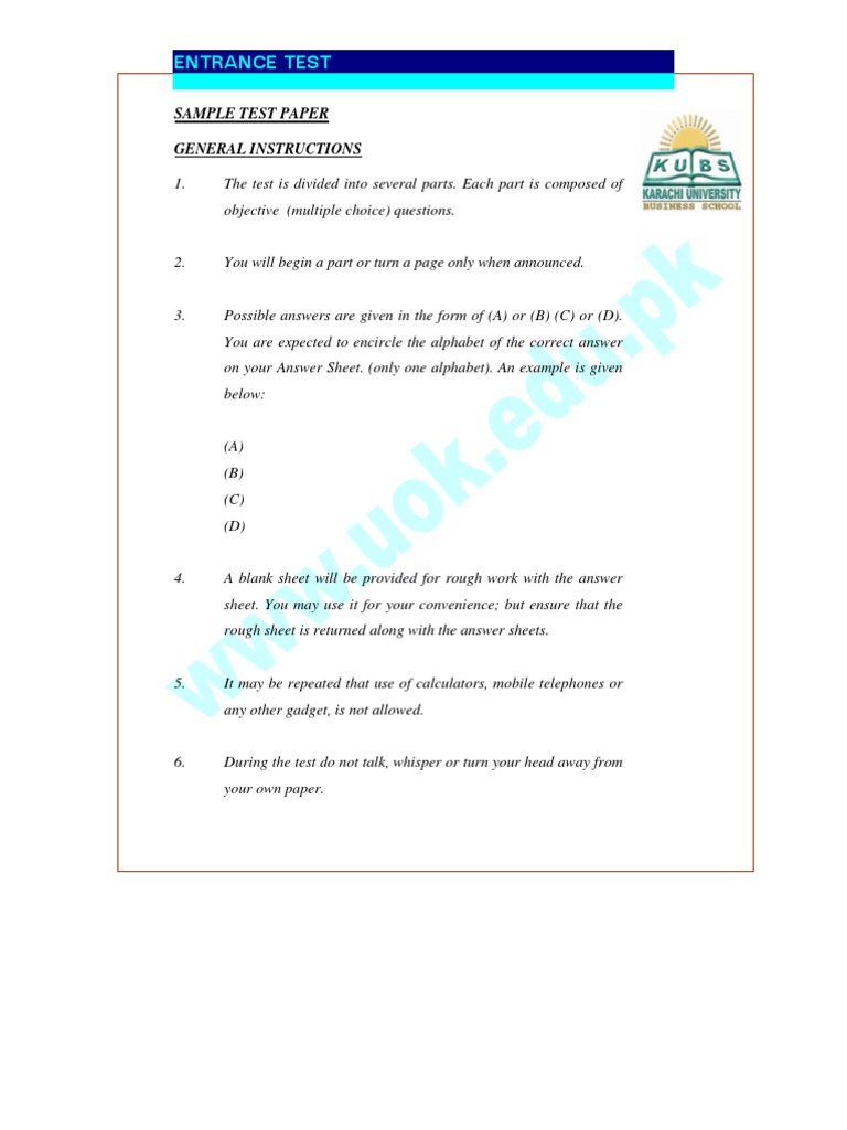 sample-aptitude-test-of-mba-karachi-university-south-asia-test-assessment