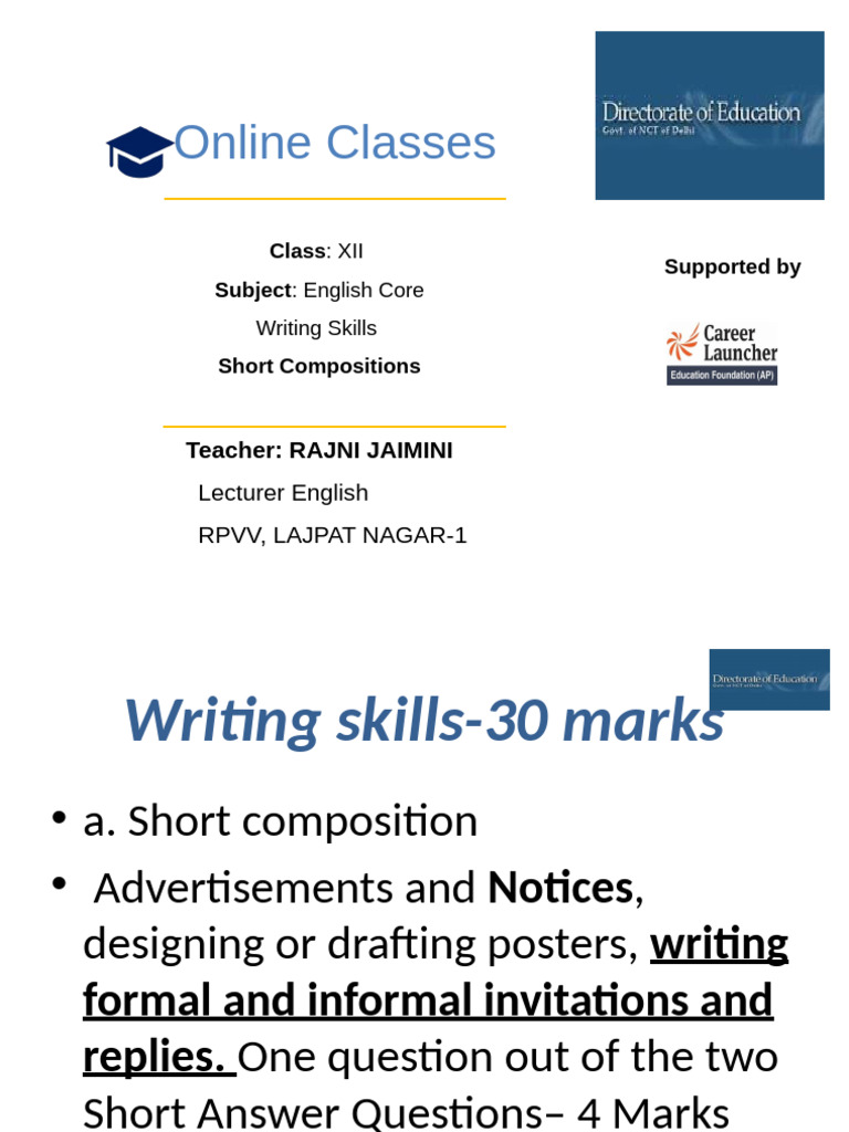 Writing Skills | PDF