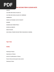 Social Studies JSS2 2nd Term