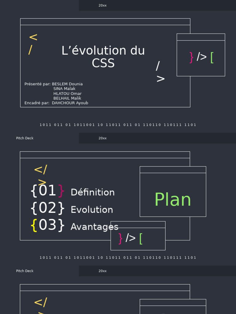 L'évolution Du CSS: Présenté Par: BESLEM Dounia SINA Malak Hlatou Omar ...