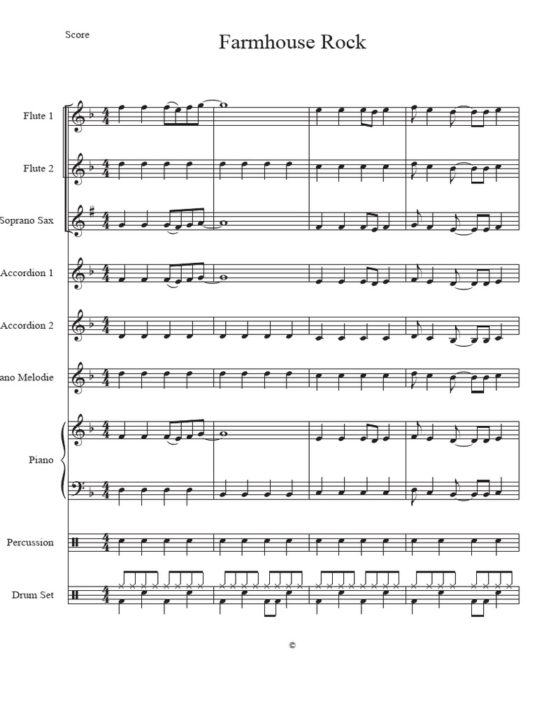 Farmhouse Rock Music Score | PDF | Sound Production | Music Industry