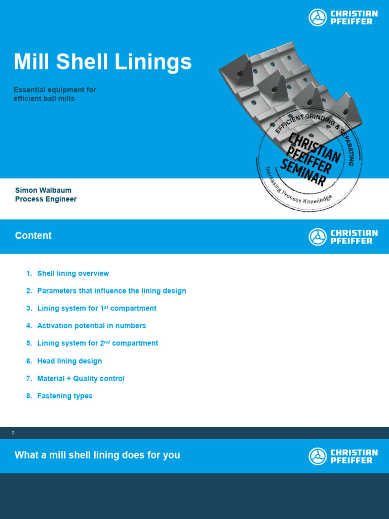 Essential Ball Mill Shell Linings Guide | PDF | Mill (Grinding ...