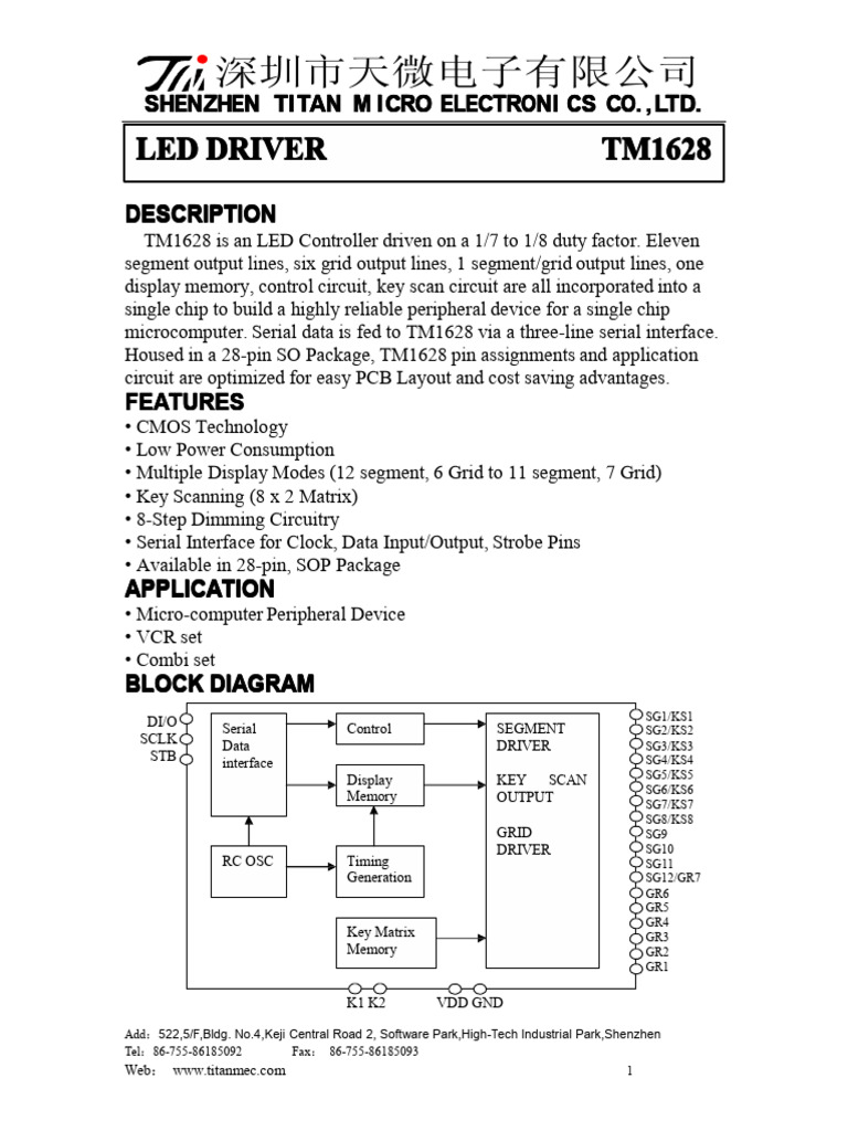 TM1628 | PDF