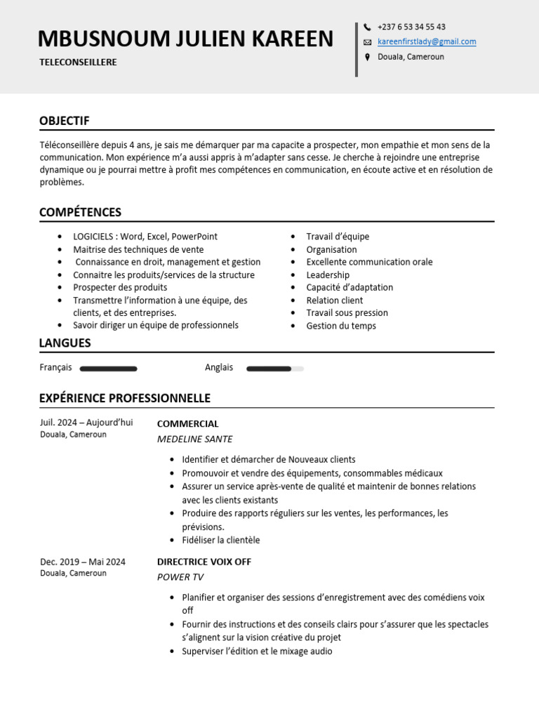 CV C Kareen | PDF
