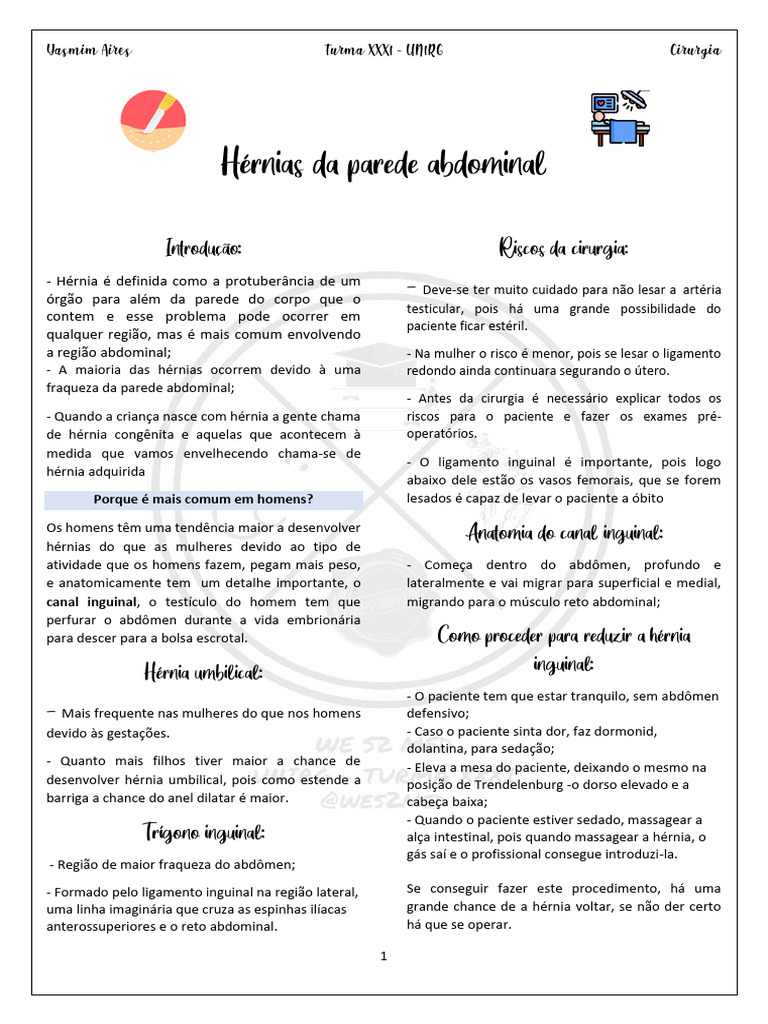 1 - Hérnias Da Parede Abdominal | PDF