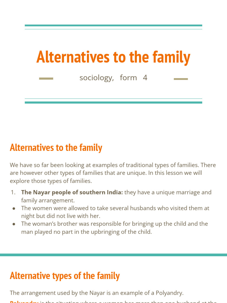 Alternatives To Family and Marriage | PDF