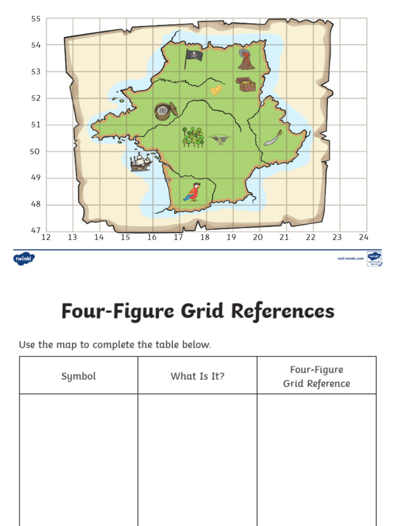 T T 19344 Pirate Treasure Four Figure Grid Map - Ver - 2 | PDF