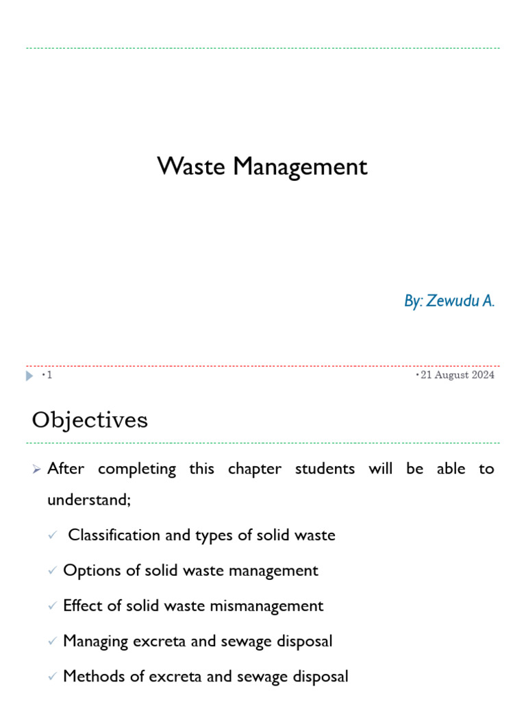 Chapter 4 - Waste Management | PDF | Waste Management | Municipal Solid ...