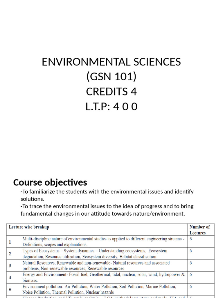 Environmental Sciences | PDF