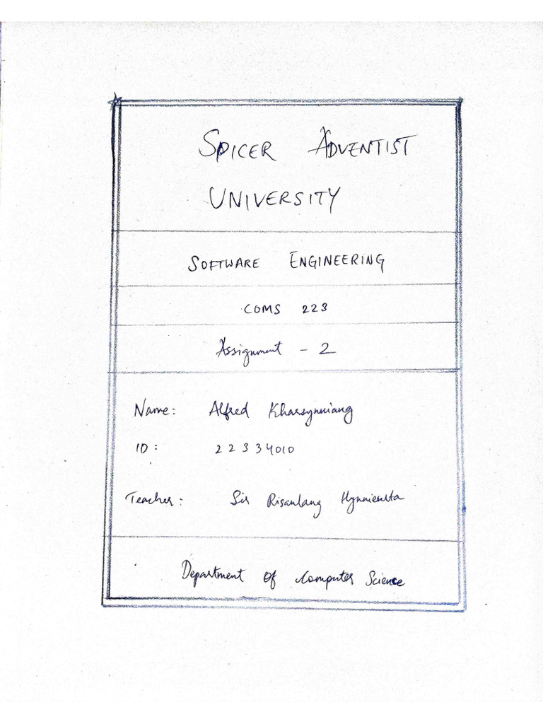 Assign 2 Theory Soft Eng 22334010 | PDF