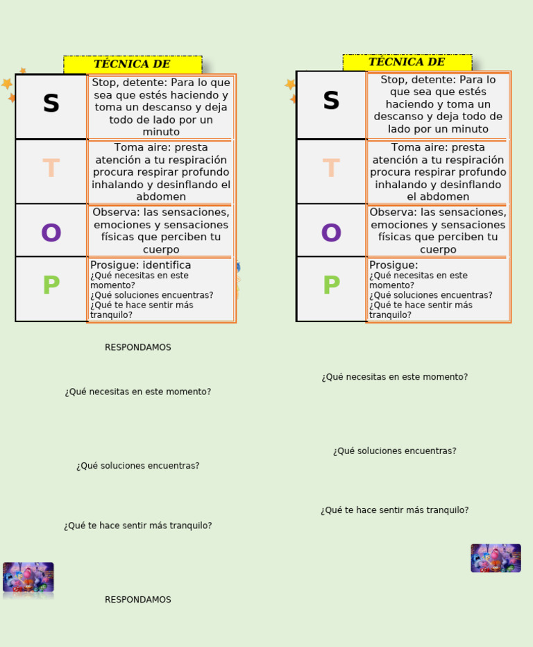 Técnica STOP para Manejo de Estrés | PDF