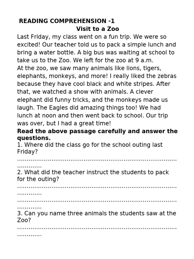 READING COMPREHENSION Date 22nd Jan | PDF