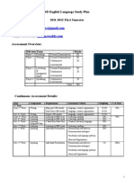 4D English Language Study Plan 2011-2012 First Semester Teacher: MR - Tian Online Classroom: Assessment Overview