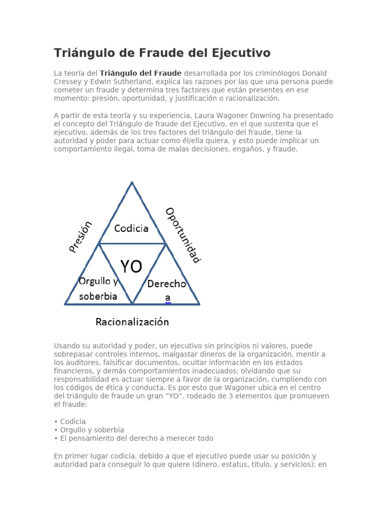Triángulo de Fraude Del Ejecutivo | PDF