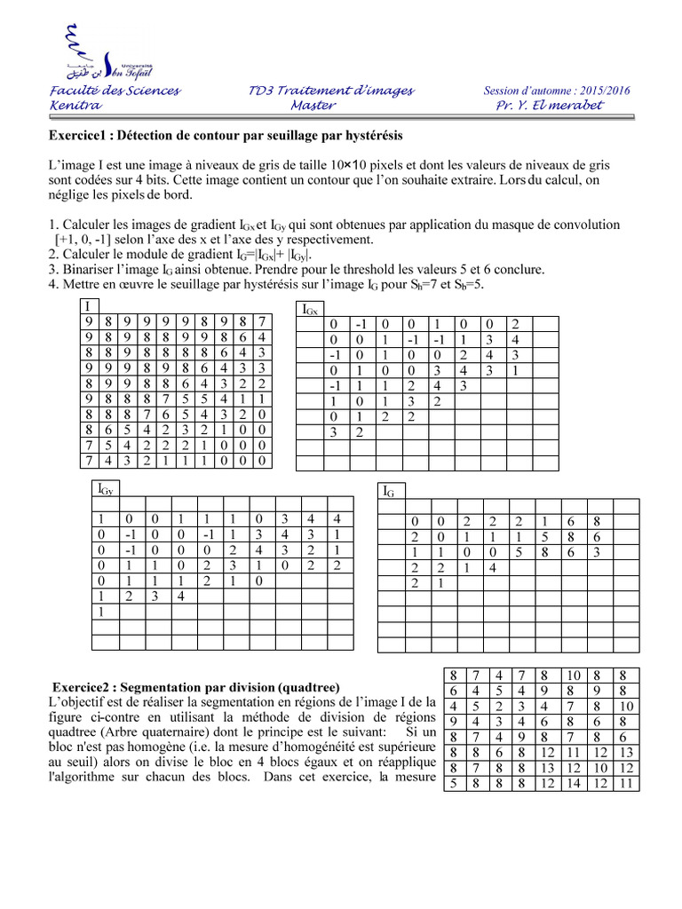 TD3 Traitement D'image | PDF