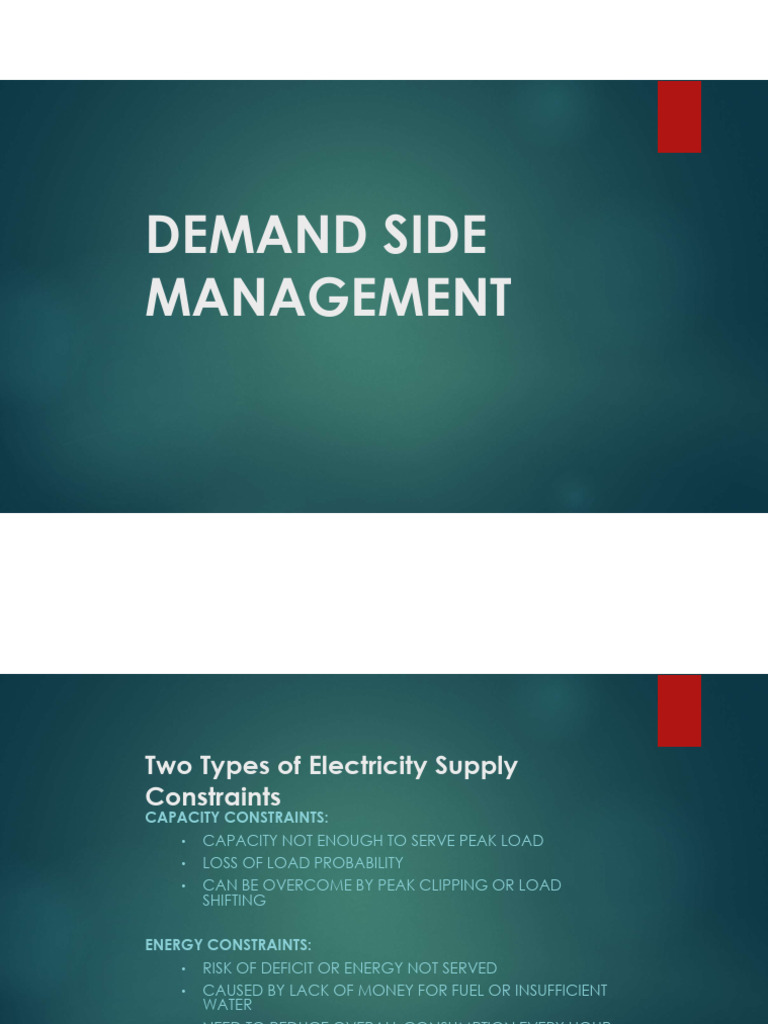Demand Side Management Strategies | PDF