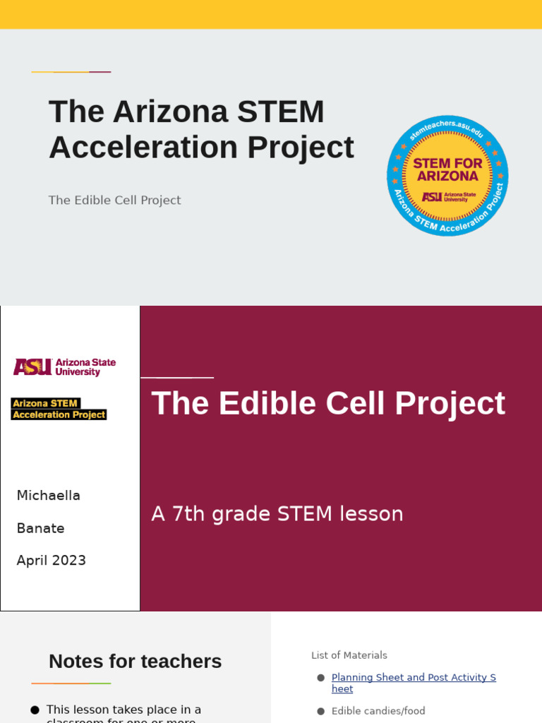 The Edible Cell Project | PDF