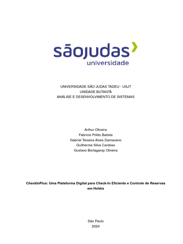 Universidade São Judas Tadeu - Usjt Unidade Butantã Análise E ...