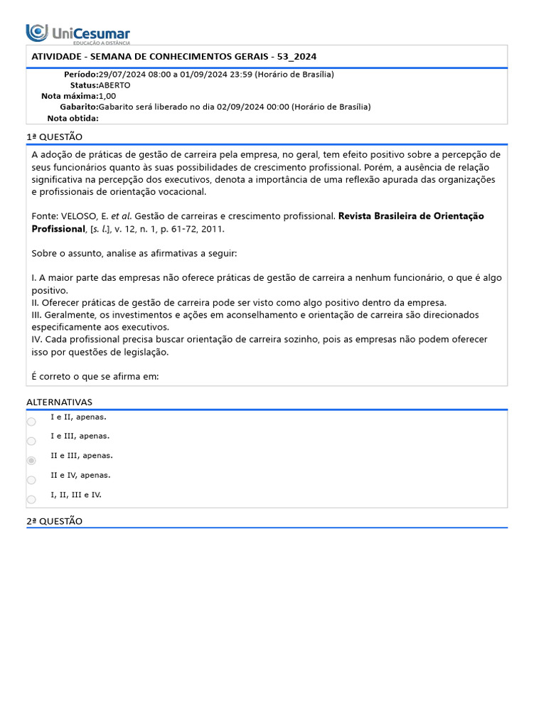 Sema de Conhecimentos Gerais | PDF