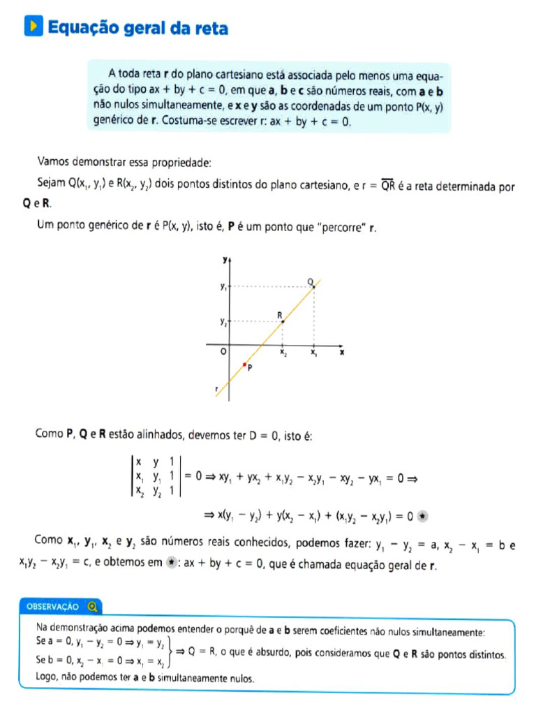 Equação Geral Da Reta | PDF